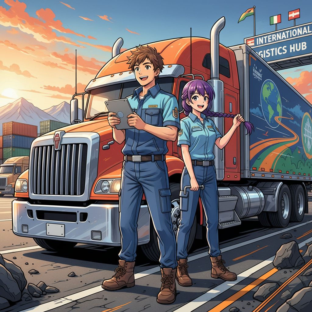 Chauffeur routier international