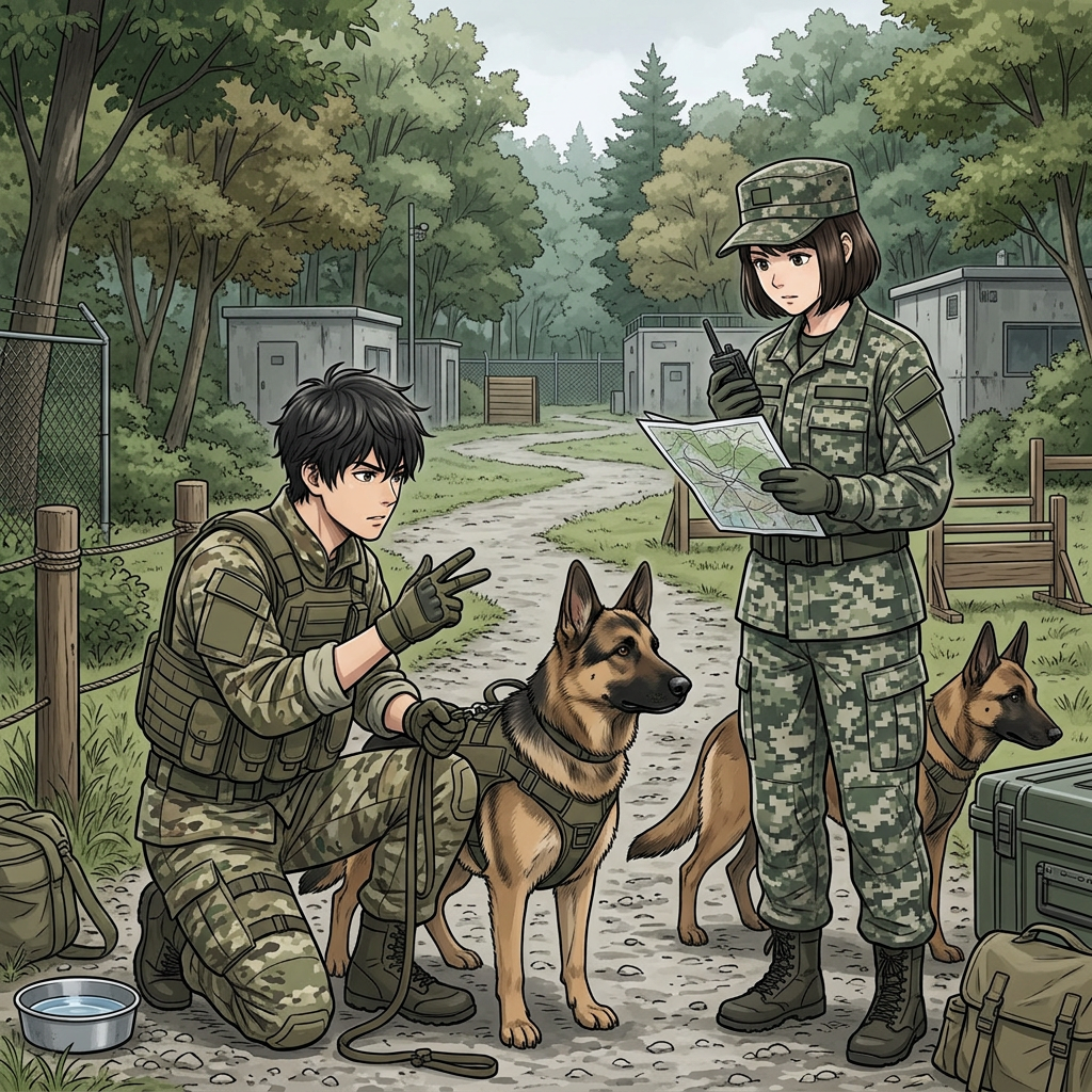 Maître-chien militaire